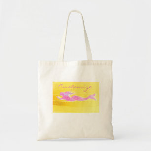 Bolso De Tela sirena de natación rosa