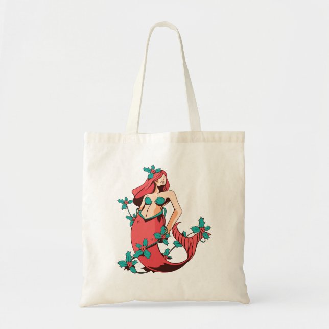 Bolso De Tela Sirena de navidades (Frente)