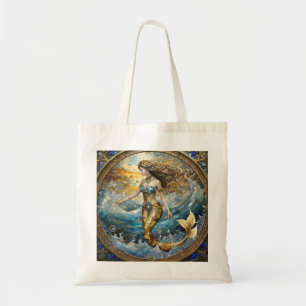 Bolso De Tela Sirena en las olas del océano