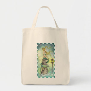 Bolso De Tela Sirena encantadora con luna y linterna