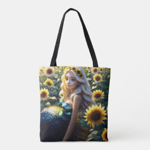 Bolso De Tela "Sirena girasol: Floreciendo en irlandesidad