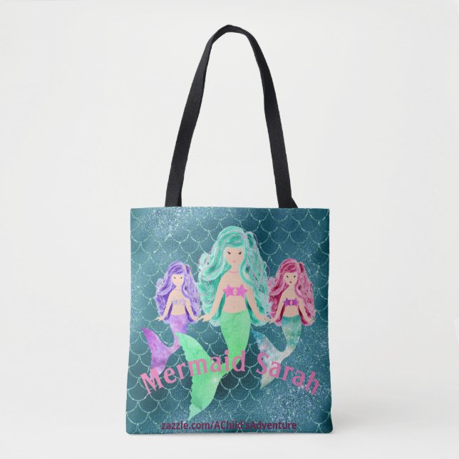 Bolso De Tela Sirena personalizada (Anverso)