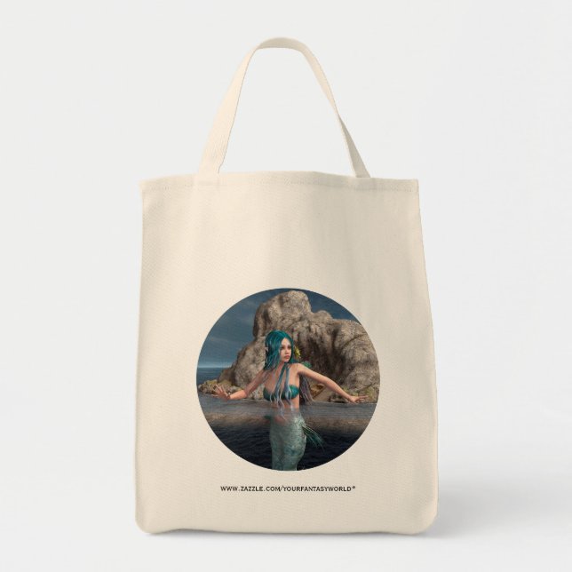 Bolso De Tela Sirena Ultramarina (Frente)