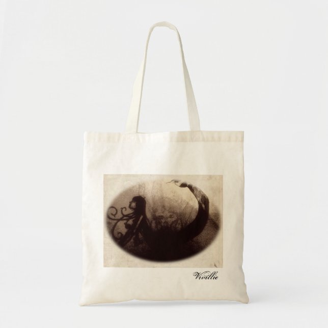 Bolso De Tela Sirena Vintage (Frente)