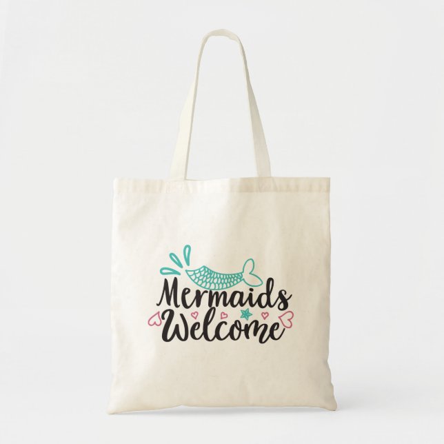 Bolso De Tela Sirenas Bienvenidas (Frente)