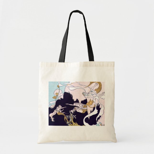 Bolso De Tela Sirenas del art déco (Frente)