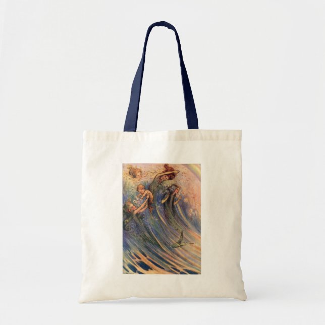 Bolso De Tela Sirenas y bebés (Frente)