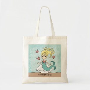 Bolso De Tela Sirenita en una cáscara de pez estrella