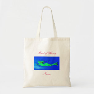 Bolso De Tela Sirenita verde de honor