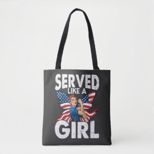 Bolso De Tela Sirvió Como Una Chica Veteranas Militares Femenina