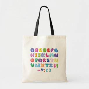 Bolso De Tela Sistema del alfabeto de la burbuja
