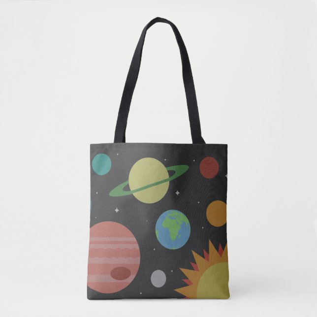Bolso De Tela Sistema Solar (Anverso)