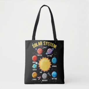 Bolso De Tela Sistema solar Chicas astronauta de planetas