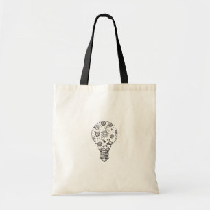 Bolso De Tela Sistema solar Doodle en bombilla