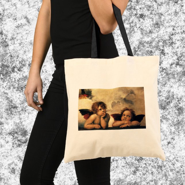 Bolso De Tela Sistine Madonna Angels por Raphael Sanzio (Subido por el creador)