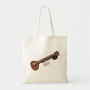 Bolso De Tela Sitar personalizado ilustracion