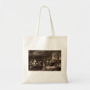 Bolso De Tela sitio del Gólgota y Jesús por Munkacsy