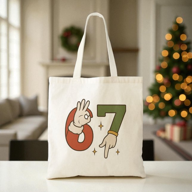Bolso De Tela  Six Seven 67 6 7 Santa Elf Christmas Meme (Subido por el creador)