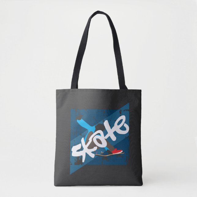 Bolso De Tela Skateboard Vintage (Anverso)