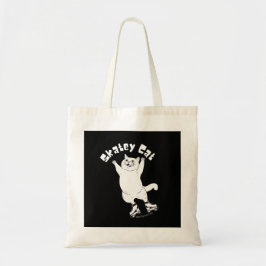 Bolso De Tela Skatey Cate Tote blanco y negro