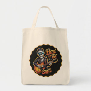 Bolso De Tela Skeleton Guay malo para el hueso con guitarra