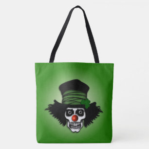 Bolso De Tela Skeleton Irlandés Clown Green