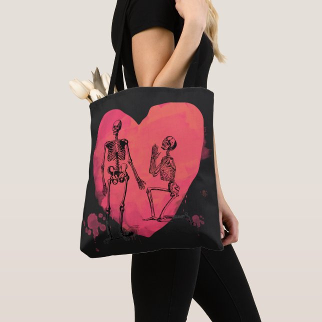 Bolso De Tela Skeleton Love (Detalle)