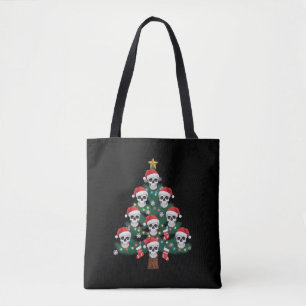 Bolso De Tela Skeleton Santa del árbol de Navidad Pajama