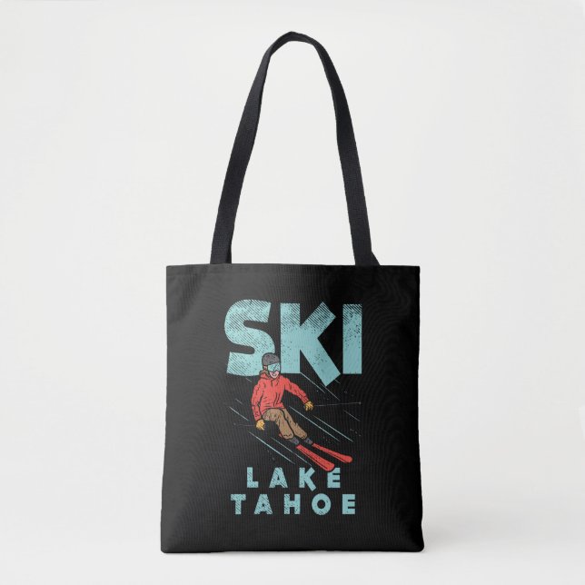 Bolso De Tela Ski Lake Tahoe (Anverso)
