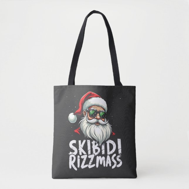 Bolso De Tela Skibidi Rizzmas Navidades divertidos de jerga gene (Anverso)