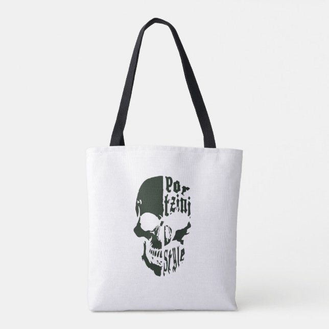 Bolso De Tela Skull  (Reverso)