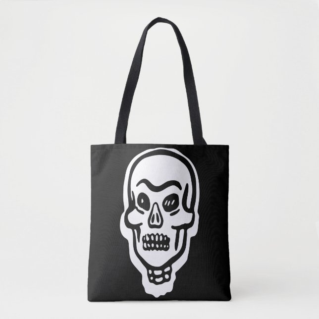 Bolso De Tela Skull clásico de Halloween (Anverso)
