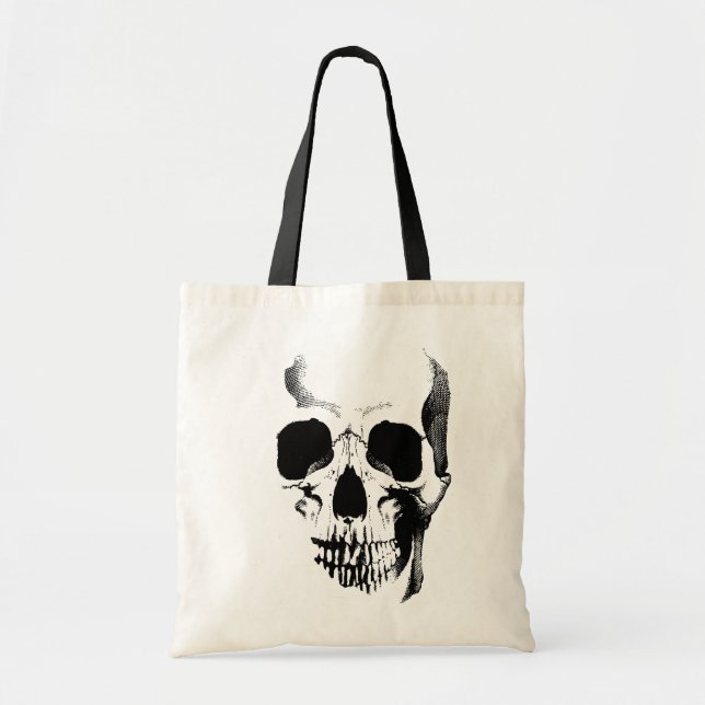 Bolso De Tela Skull Face (Frente)