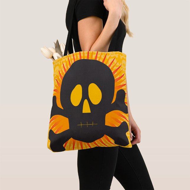 Bolso De Tela Skull Negro Y Crossbone (Subido por el creador)