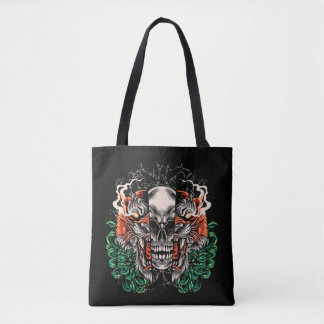 Bolso De Tela Skull y Tiger Fusion