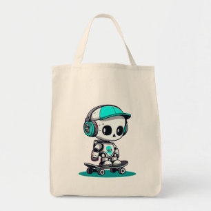 Bolso De Tela SkullBot