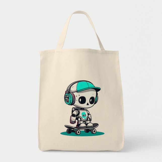 Bolso De Tela SkullBot (Frente)