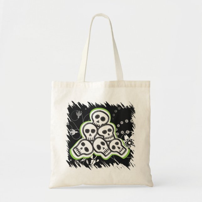 Bolso De Tela Skulls Halloween Bags (Frente)
