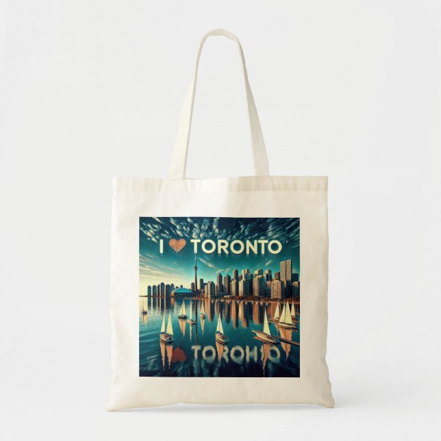 Bolso De Tela Sky-High Love Toronto Tote (Frente)