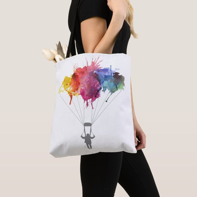 Bolso De Tela Skydiver, paracaídas. Deporte de Skydiving. El (Detalle)