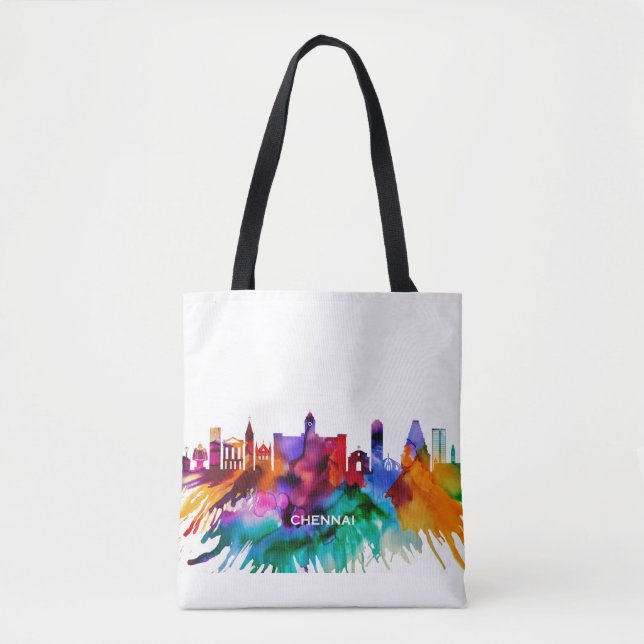 Bolso De Tela Skyline Chennai (Anverso)