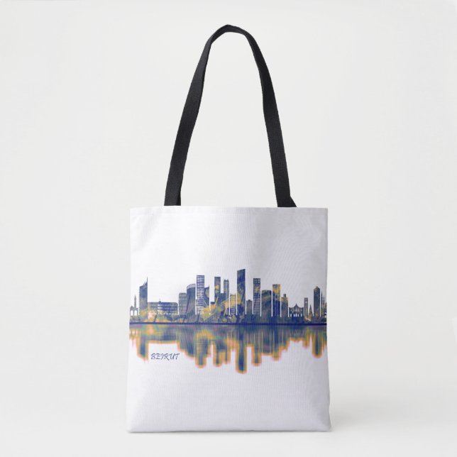 Bolso De Tela Skyline de Beirut (Anverso)