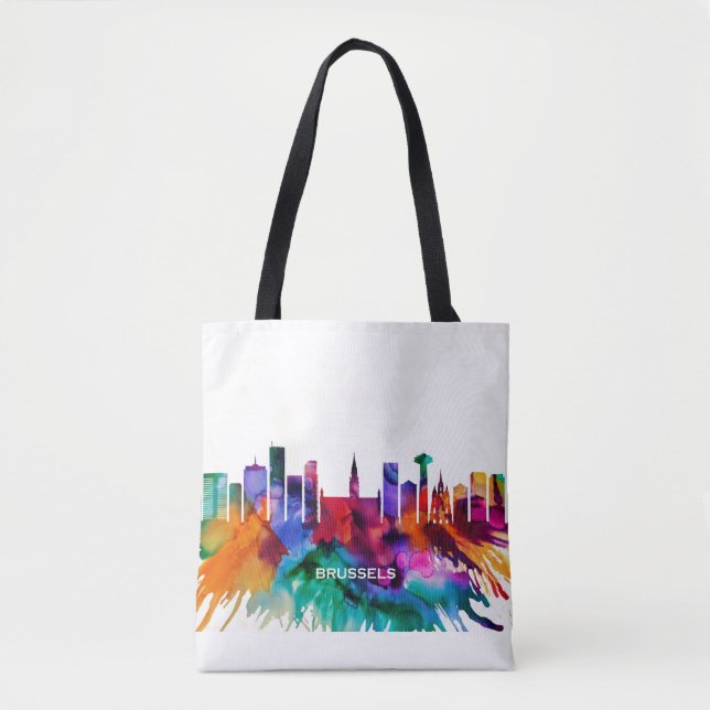 Bolso De Tela Skyline de Bruselas (Anverso)