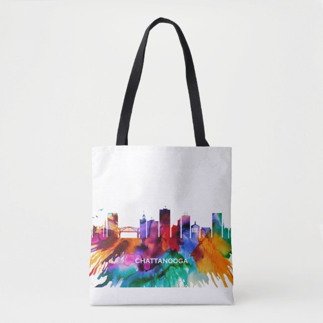 Bolso De Tela Skyline de Chattanooga (Anverso)