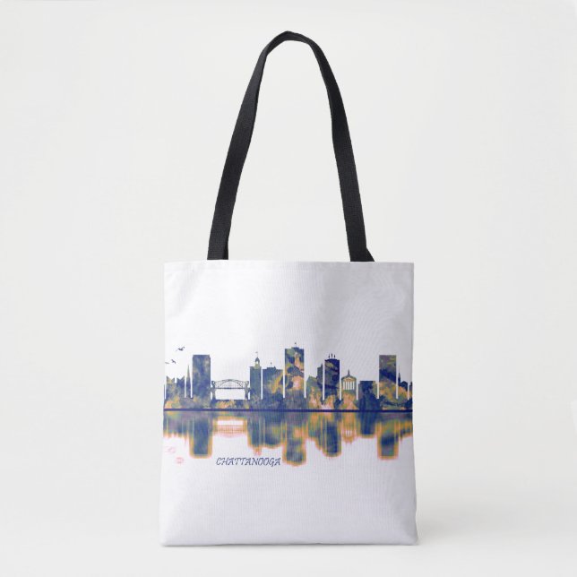 Bolso De Tela Skyline de Chattanooga (Anverso)