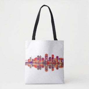 Bolso De Tela Skyline de Connecticut de Stamford