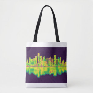 Bolso De Tela Skyline de Detroit Michigan
