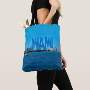 Bolso De Tela Skyline de Miami