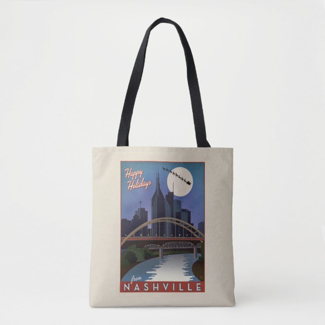 Bolso De Tela Skyline de Nashville (Anverso)
