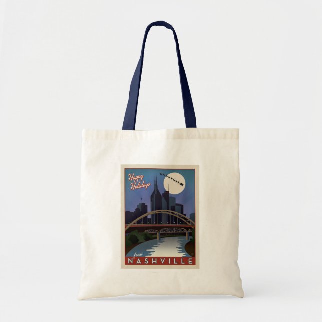 Bolso De Tela Skyline de Nashville (Frente)